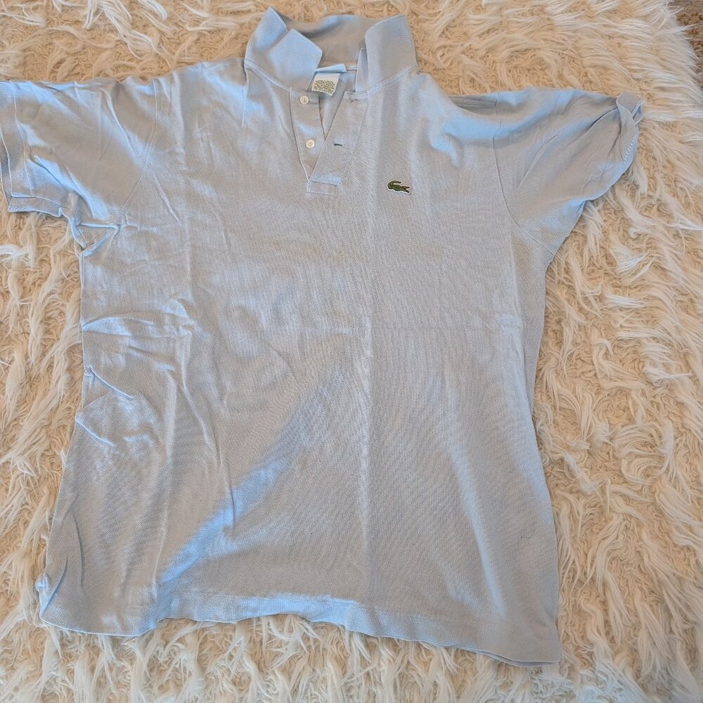 Lacoste Polo Shirt Mens Size 6 Light Blue